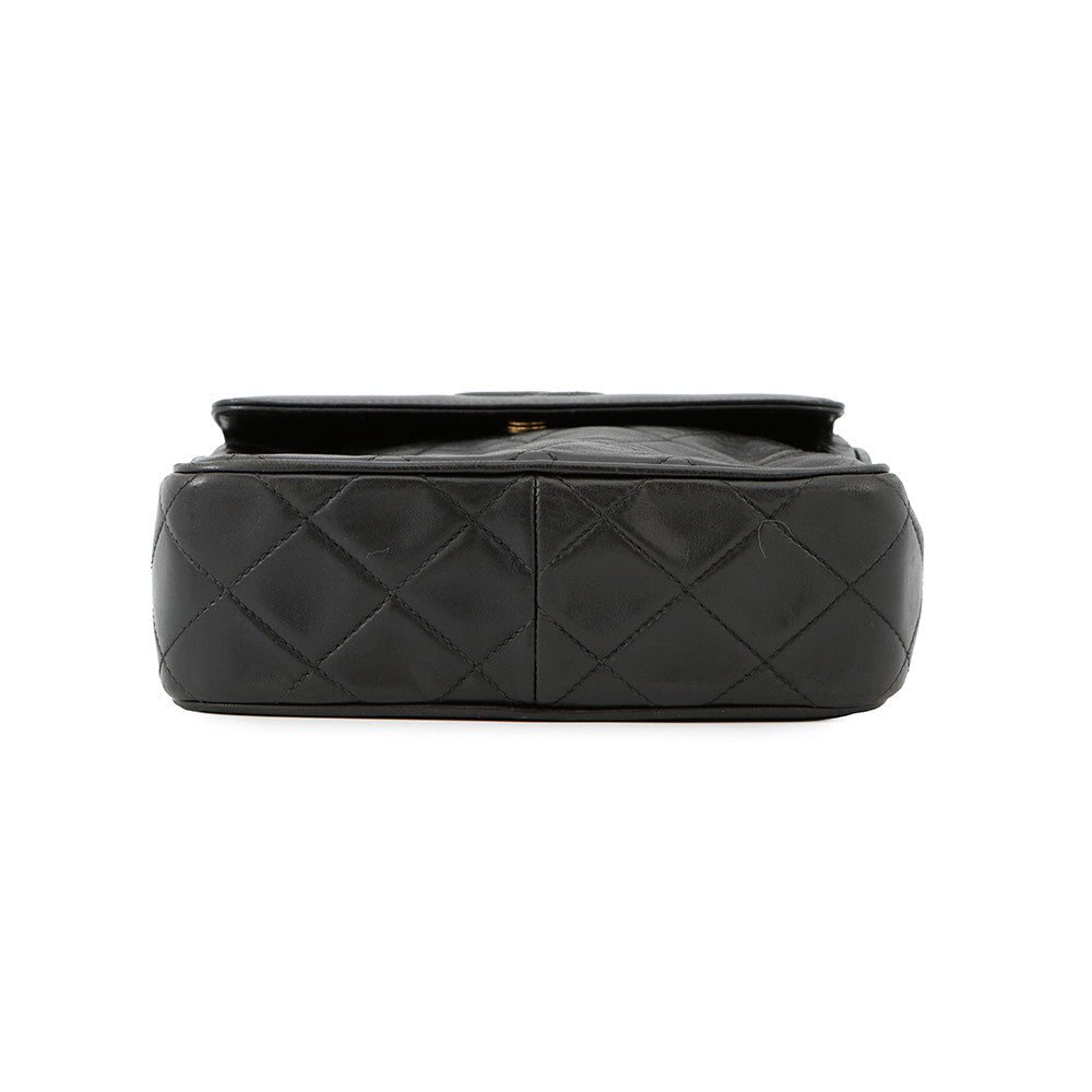 CHANEL Tassel Matelasse Chain Shoulder Black Lambskin