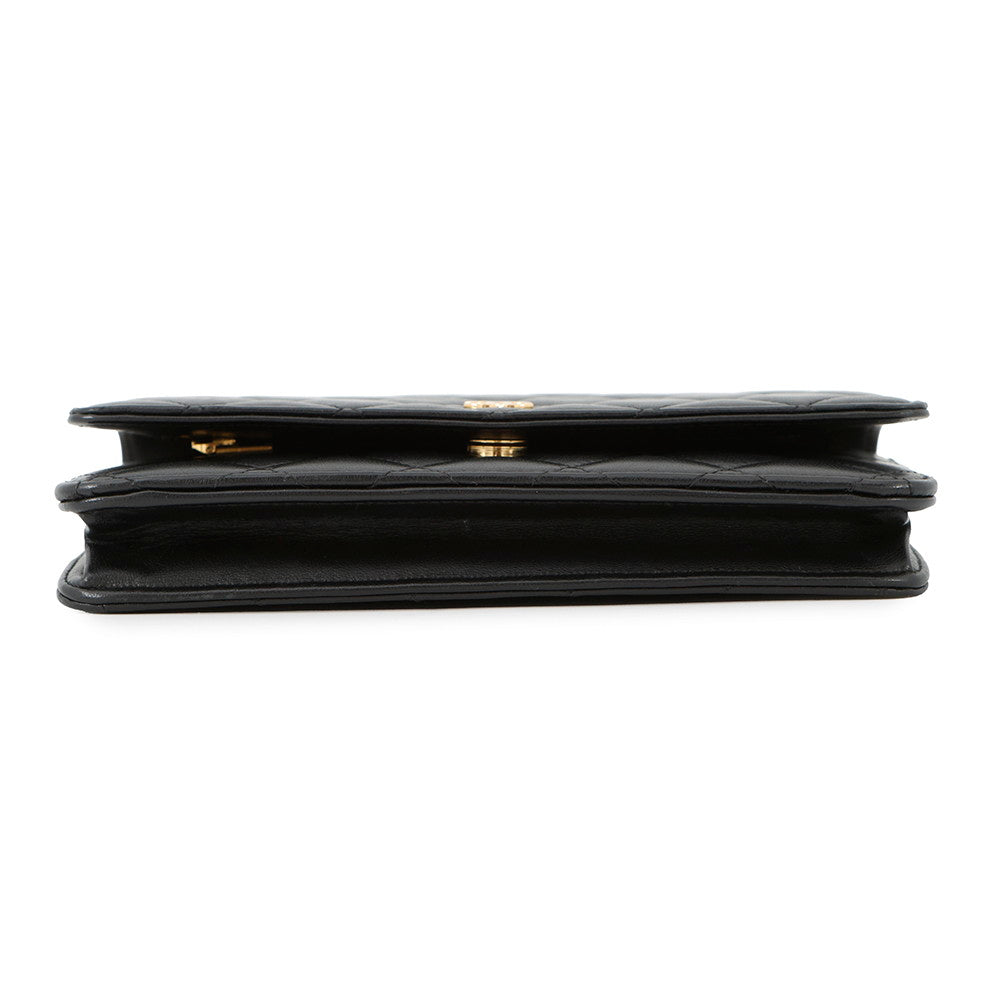 CHANEL Matelasse Chain wallet BlackAP0250 Lambskin