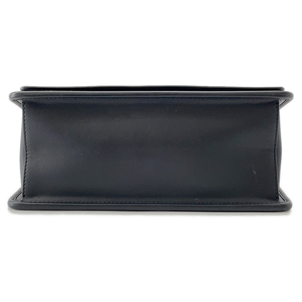 FENDI Zucca Canayev Handbag Black/Brown8BT284 Leather Velvet