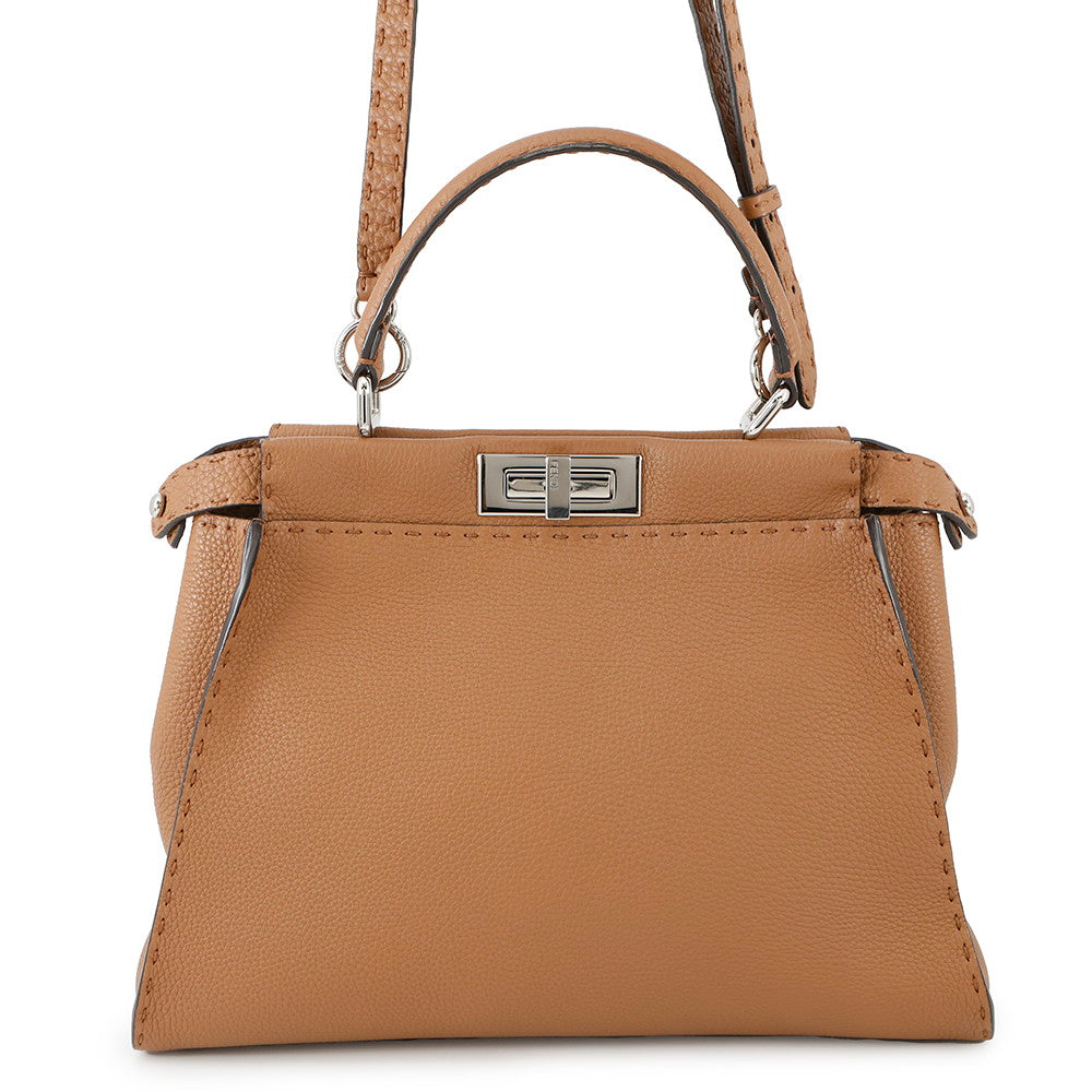 FENDI Selleria Peekaboo Brown8BN226 Leather Size regular