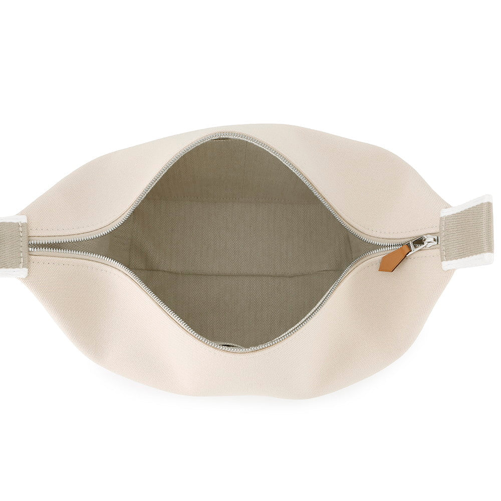 HERMES Brid a Black Beige Canvas Size GM