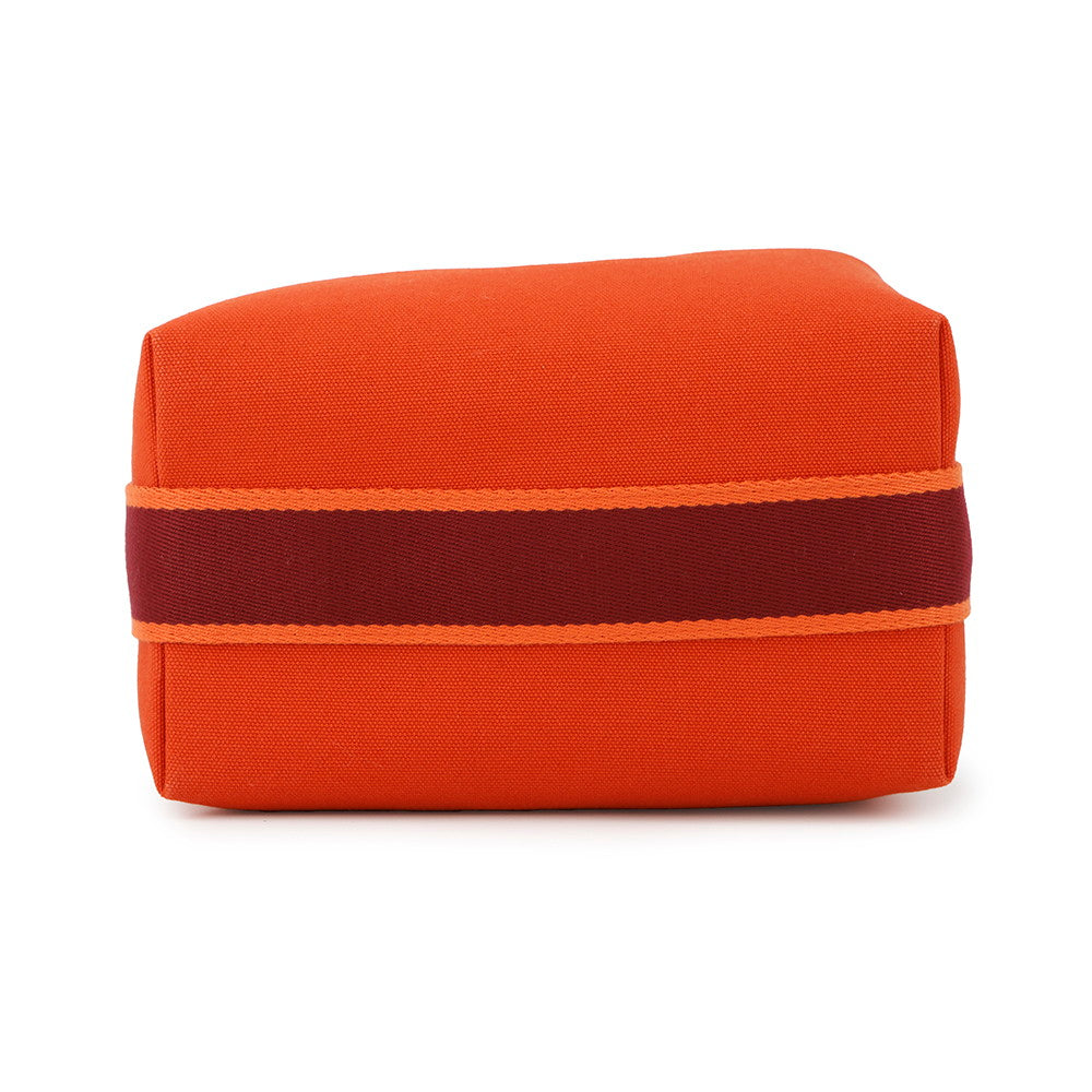 HERMES Brid a Black Feu/Bordeaux Canvas Size PM