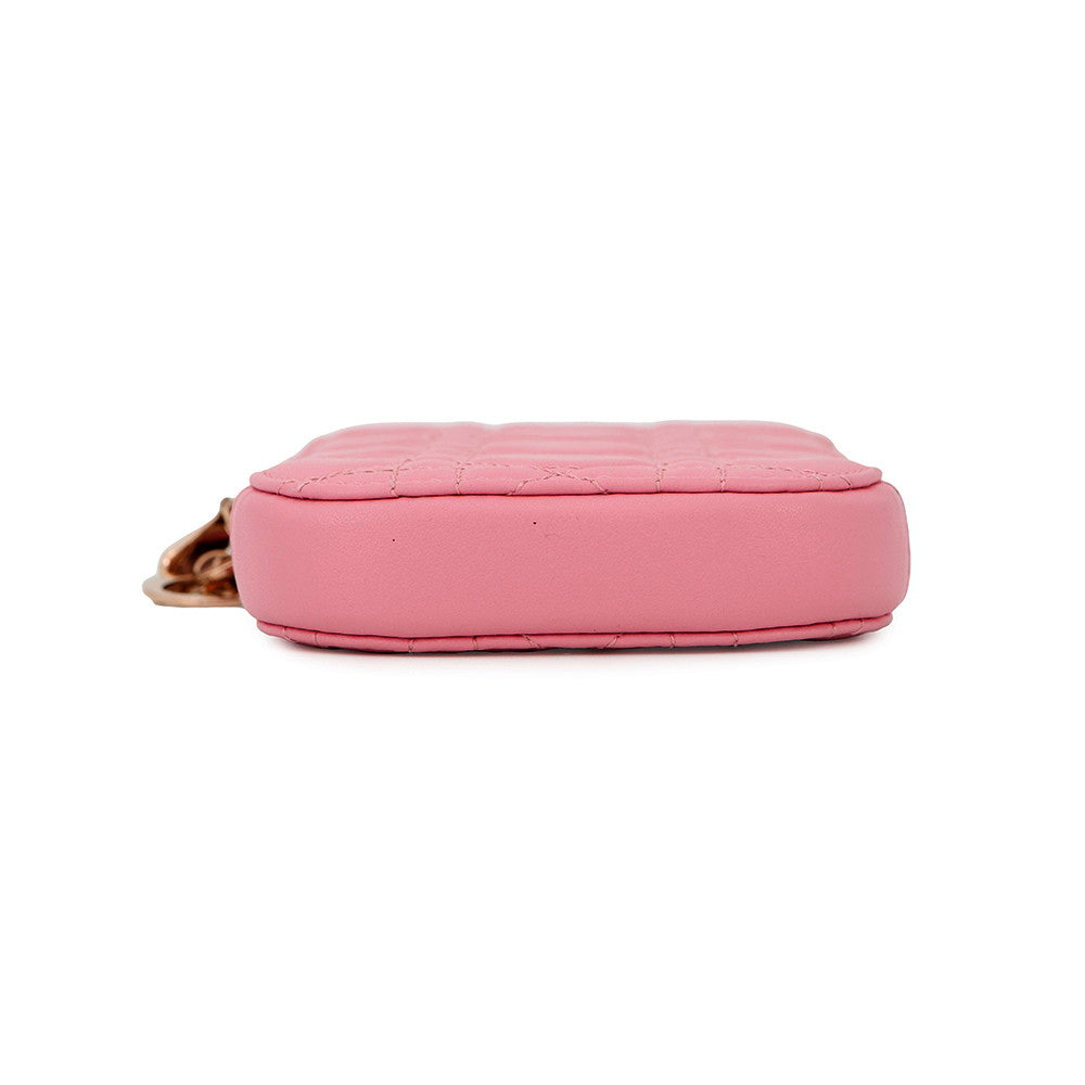 Dior Lady Dior phone holder PinkS0872ONMJ Lambskin