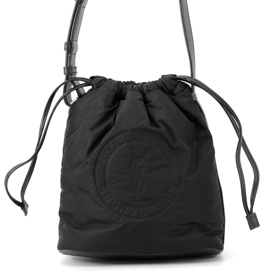 SAINT LAURENT PARIS Rive Gauche bucket bag Black710261 Nylon Leather
