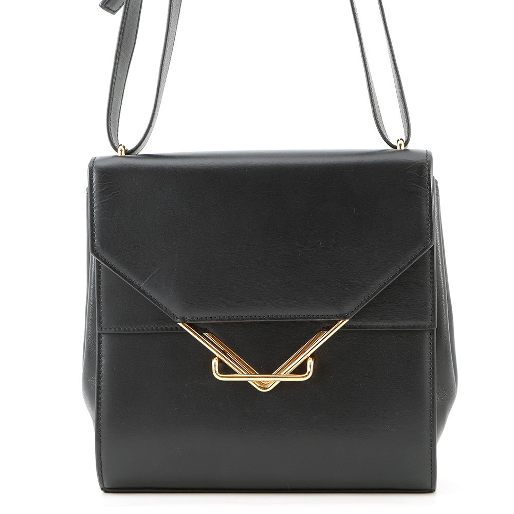 Bottega Veneta The Clip Shoulder Bag Black652391 Box Calf LeatherLeather