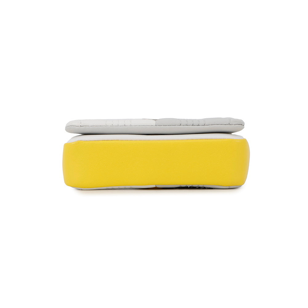 BURBERRY TB logo Lola Yellow/Gray/White Leather