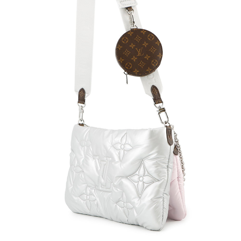 LOUIS VUITTON Maxi Multi-Pochette Accessoires Silver/pale pinkM21056 Monogram Recycled Nylon