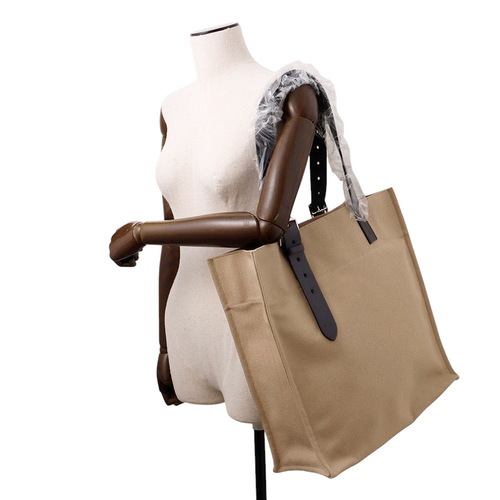 HERMES Etrivieres Shopping Beige Marfa/Black Towargoelan Vache Hunter Leather