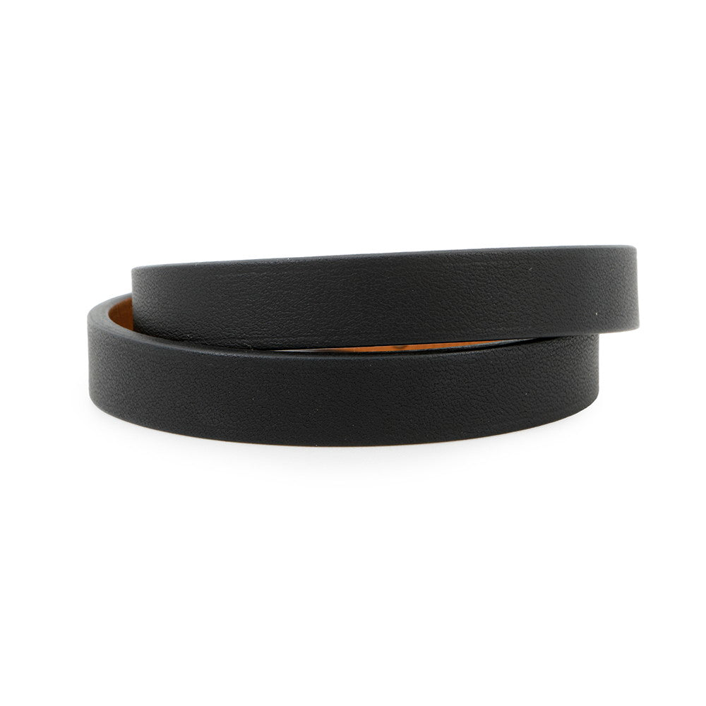 HERMES Double Tour Bracelet Size T2 Black Swift Leather