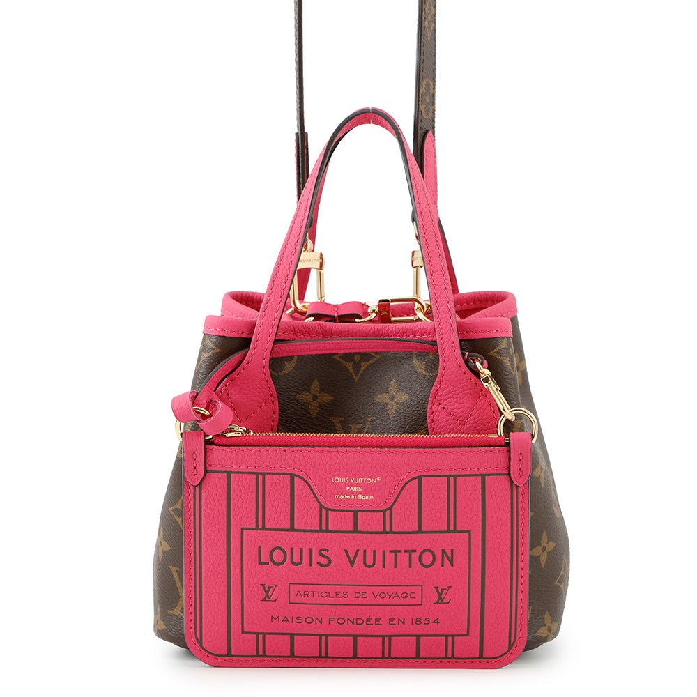 LOUIS VUITTON Neverfullã»Inside Out Rose Buffalo Pondichery LeatherM12106 Monogram Size BB