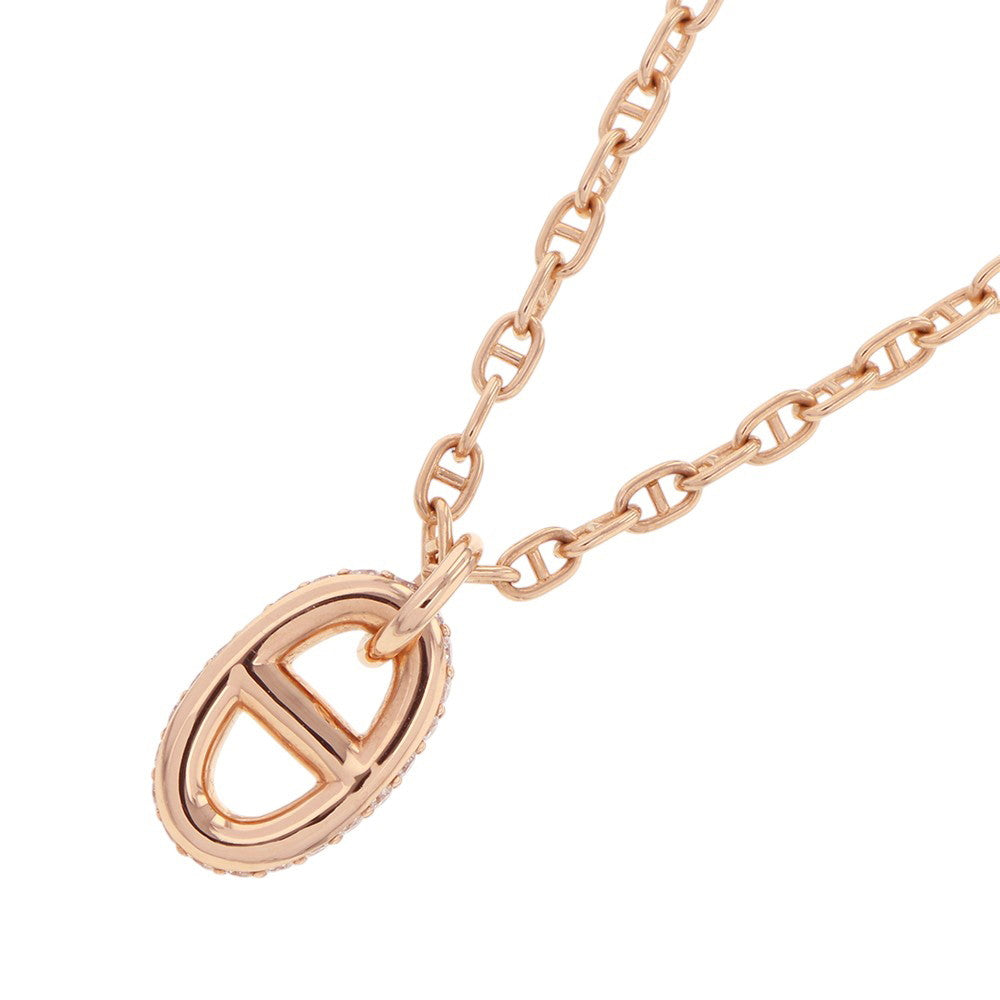 HERMES Chaine d'Ancre Farandole Pendant PM Size STH221303B 00ST 18K Pink Gold