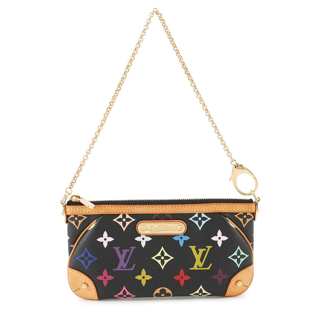 LOUIS VUITTON Pochetteã»Milla NoirM60097 Monogramã»Multicolor Size MM