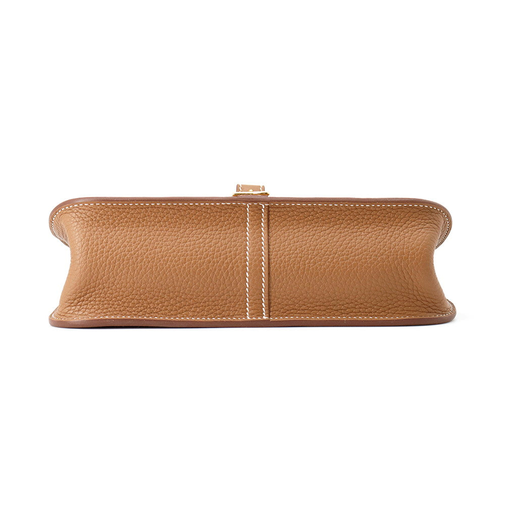 HERMES Halzan Gold Taurillon Clemence Size 25