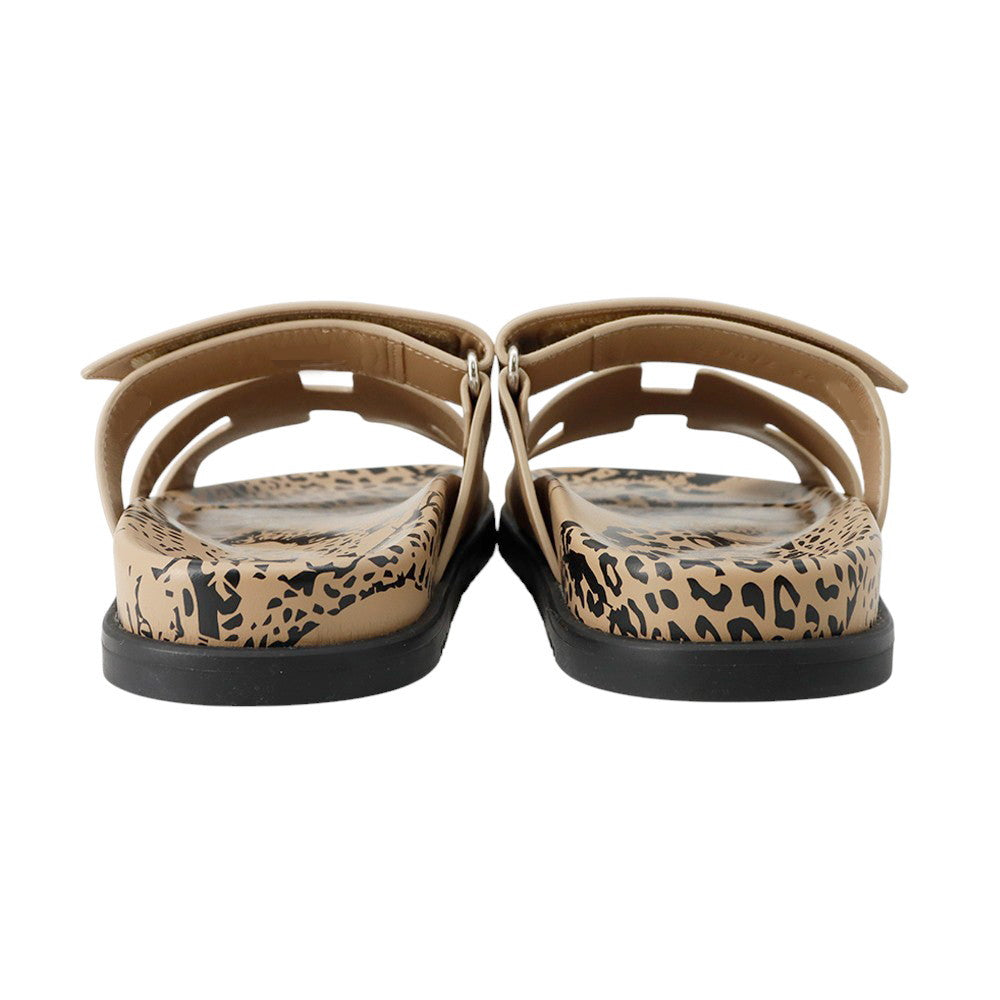 HERMES Sandals "Chypre" Beigeã»Argile242207Z Calf Leather Size 36