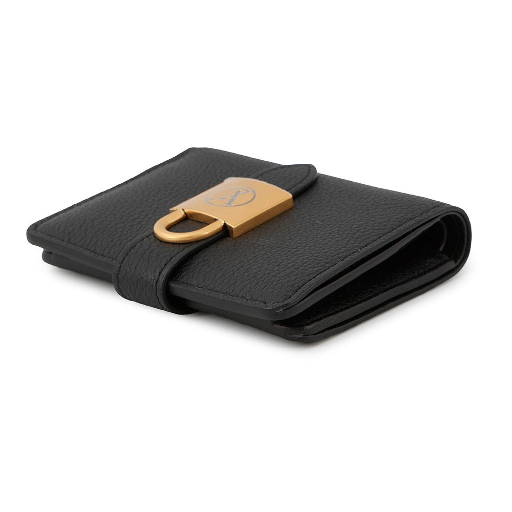 LOUIS VUITTON Portefeuille, low key, compact NoirM12408 Calf Leather