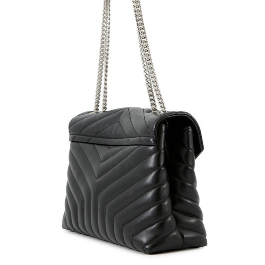 SAINT LAURENT PARIS Loulou ChainShoulder Bag Black574946 Leather Size Medium
