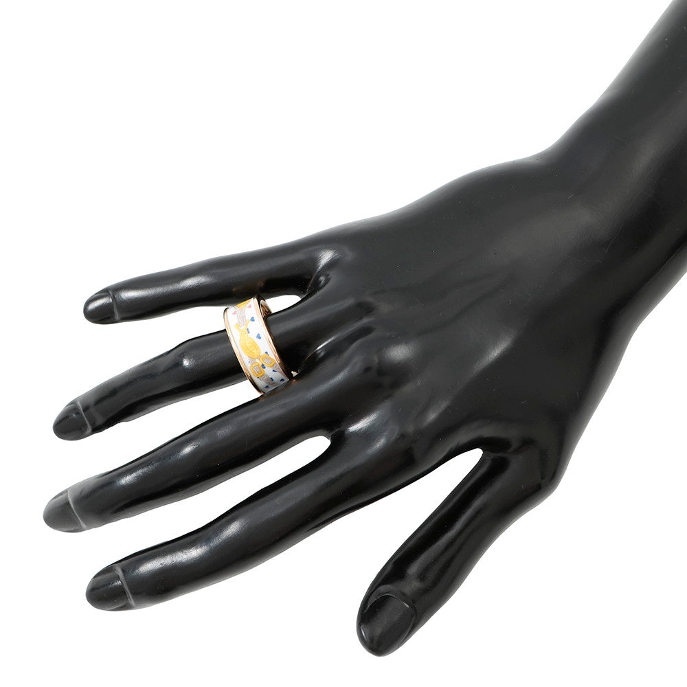 HERMES HERMES Bride de Gala Love Ring Size 57 Confetti Metal Lacquer