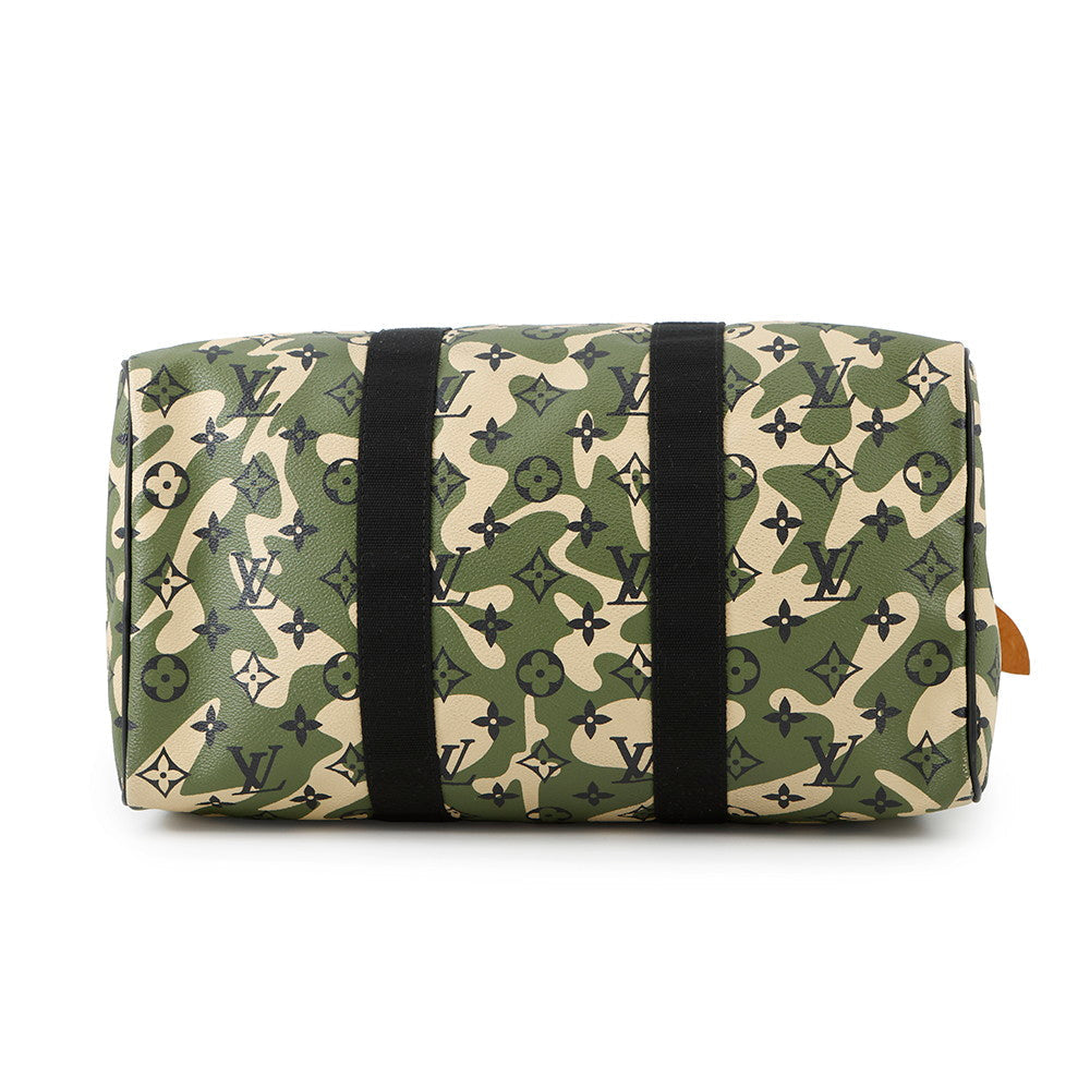 LOUIS VUITTON Speedy KhakiM95773 Monogramou Flage Takashi Murakami Size 35