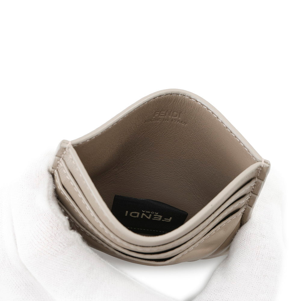 FENDI Baguette Card Case Gray8M0445 Nappa Leather