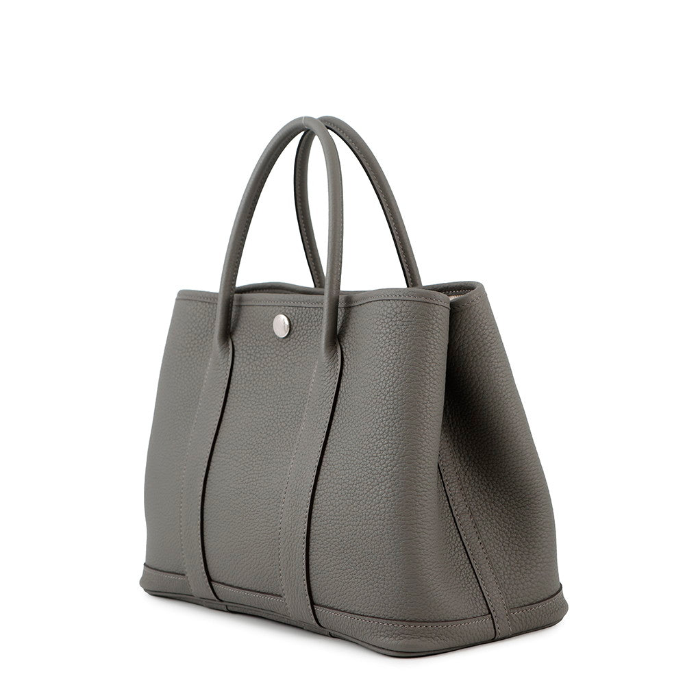HERMES Garden Party Gris Meyer Negonda Leather