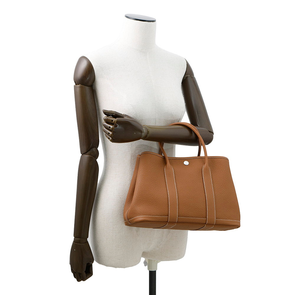 HERMES Garden Party Gold Negonda Leather Size TPM