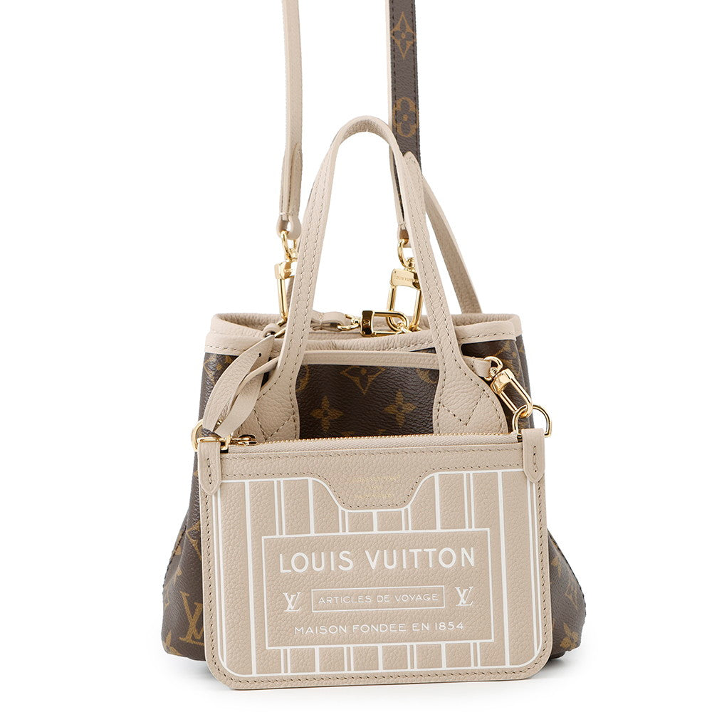 LOUIS VUITTON Neverfullã»Inside Out Dark Fango/BrownM12109 Monogram Grain Leather Size BB