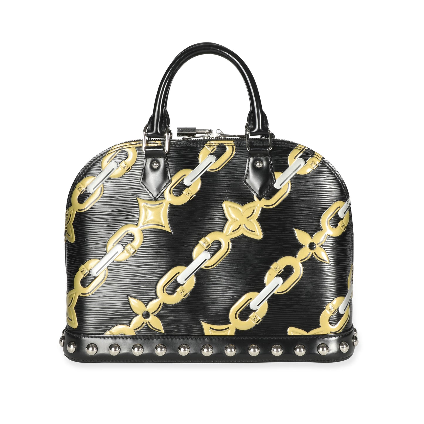 Louis Vuitton Louis Vuitton Black Epi Chain Flower Alma PM