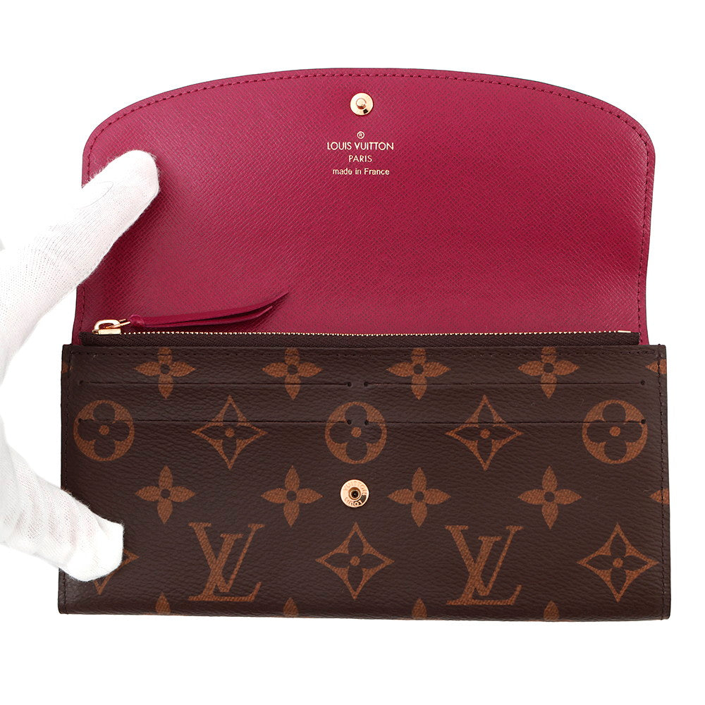 LOUIS VUITTON Portefeuille Emilie FuchsiaM60697 Monogram