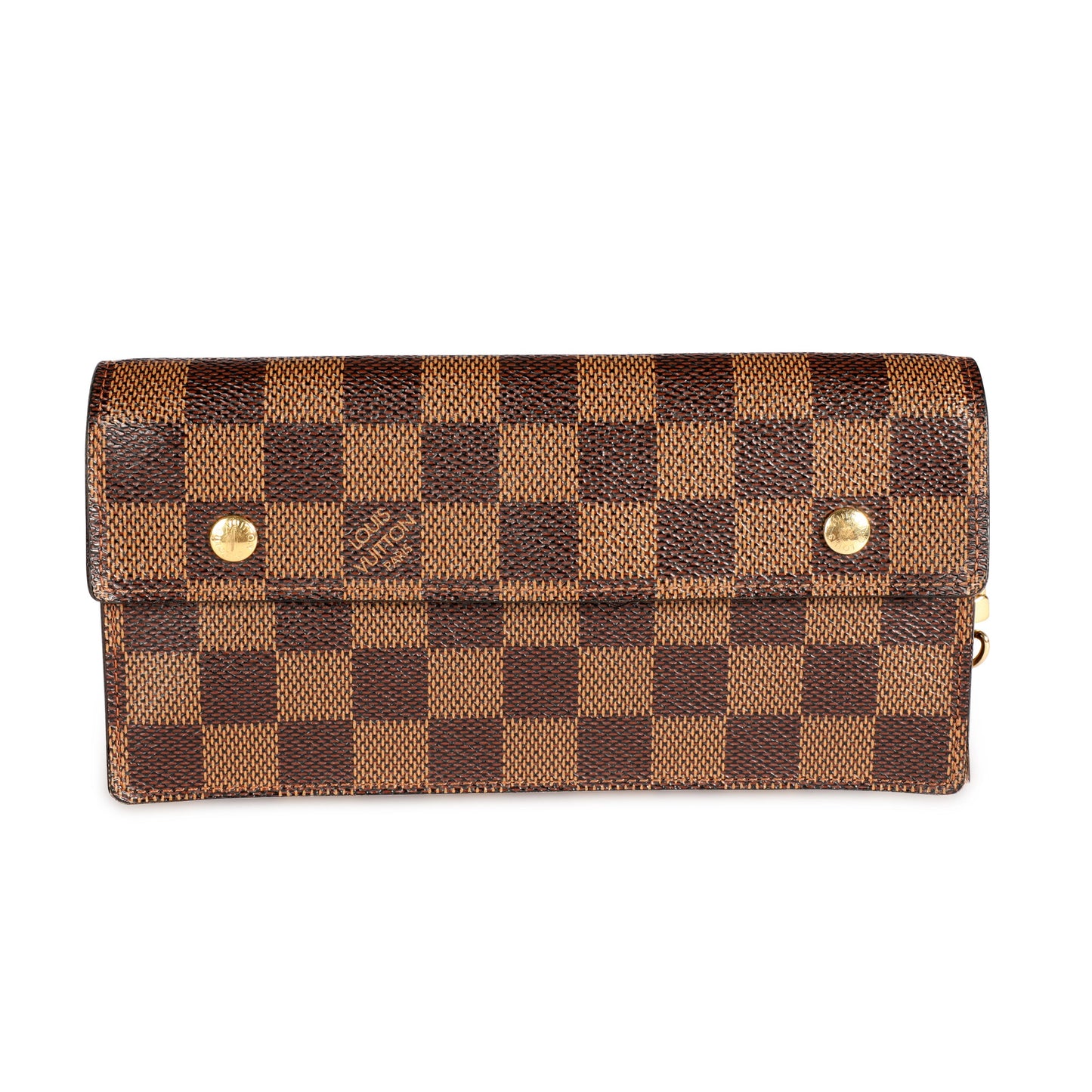 Louis Vuitton Louis Vuitton Damier Ebene Accordeon Chain Wallet