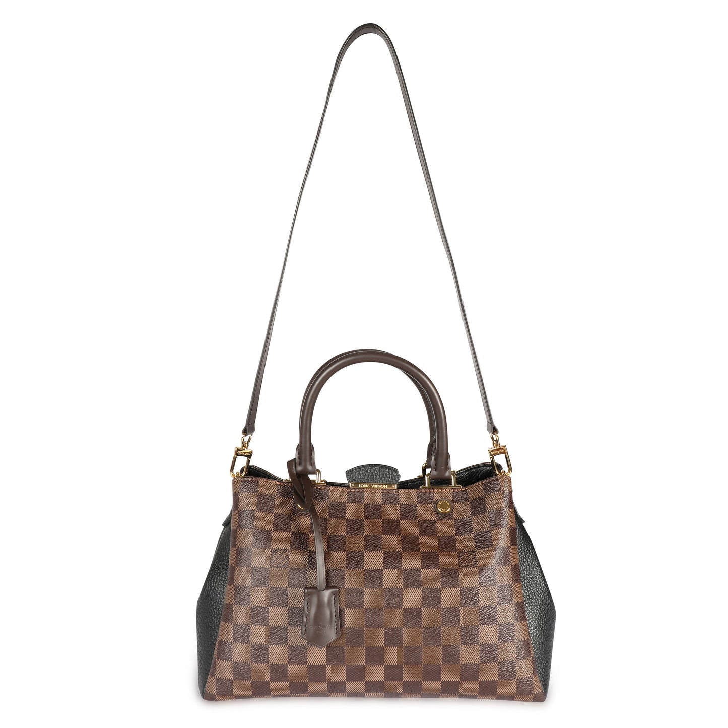 Louis Vuitton Louis Vuitton Damier Ebene & Black Taurillon Leather Brittany Bag