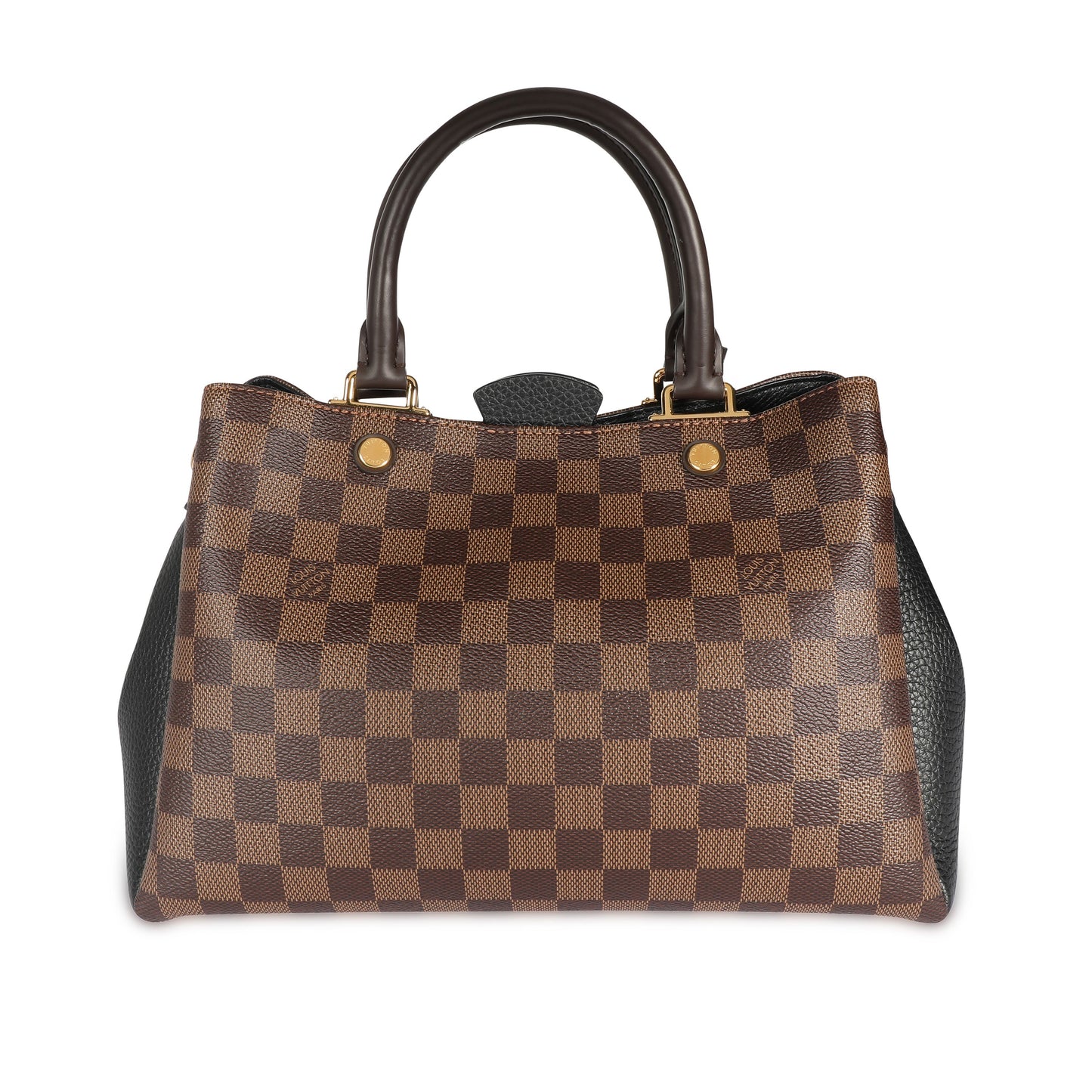 Louis Vuitton Louis Vuitton Damier Ebene & Black Taurillon Leather Brittany Bag