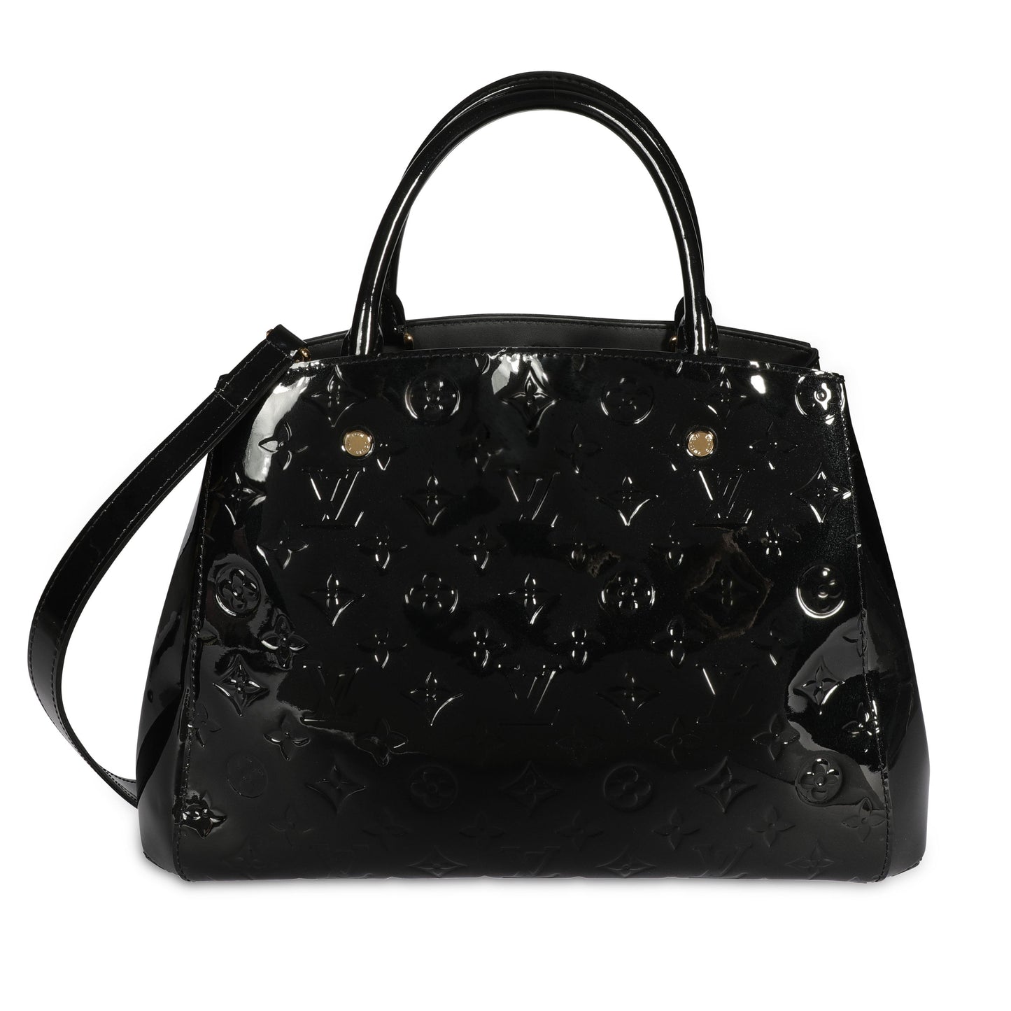 Louis Vuitton Louis Vuitton Black Monogram Vernis Montaigne MM