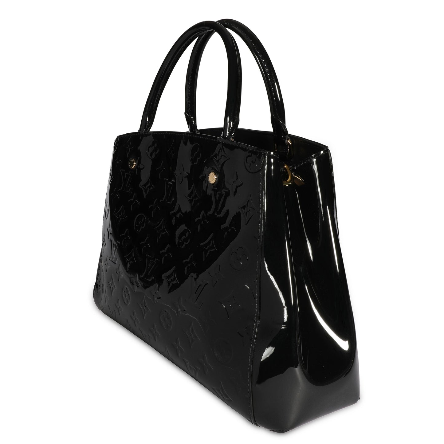 Louis Vuitton Louis Vuitton Black Monogram Vernis Montaigne MM