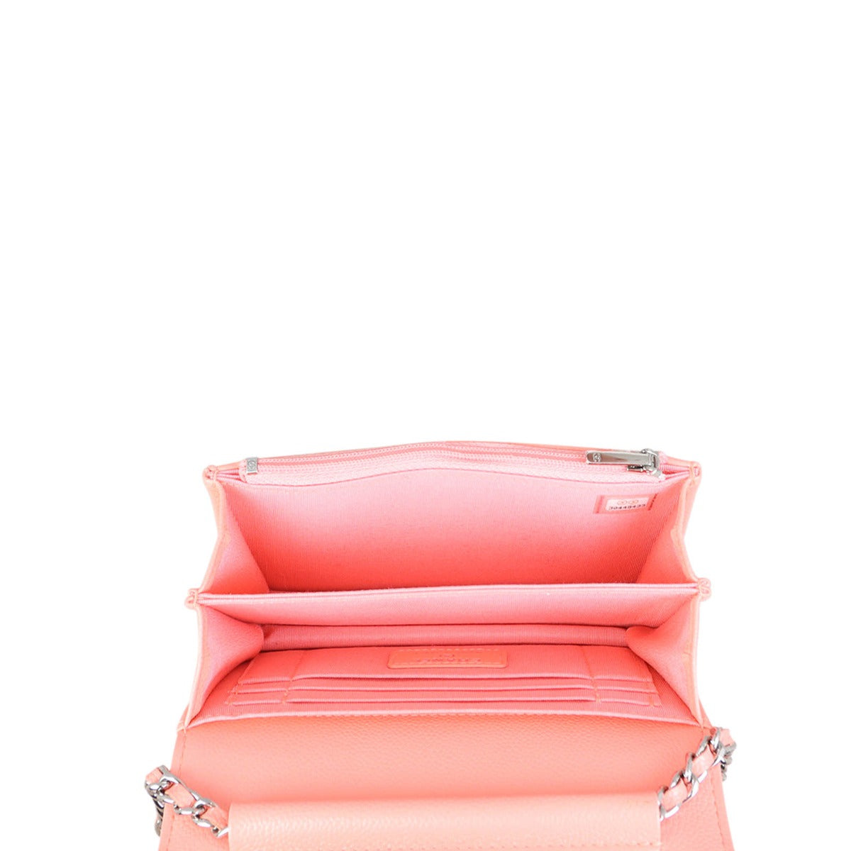 Chanel Mini Wallet on Chain | Bright Coral Pink