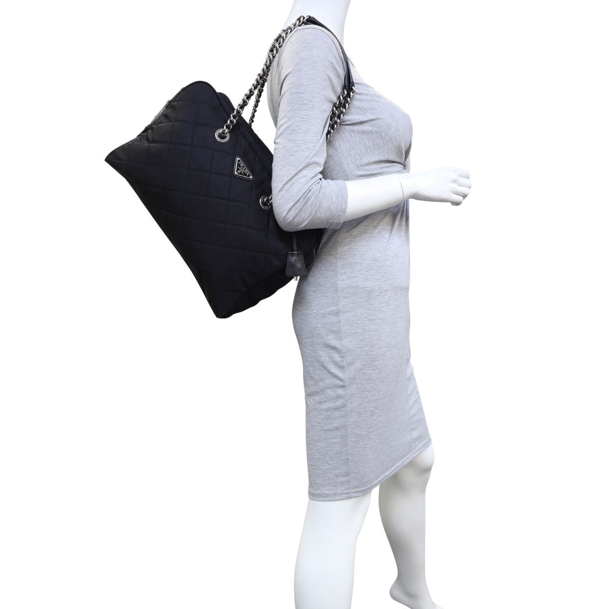 Prada Tessuto Quilted Bowling Bag