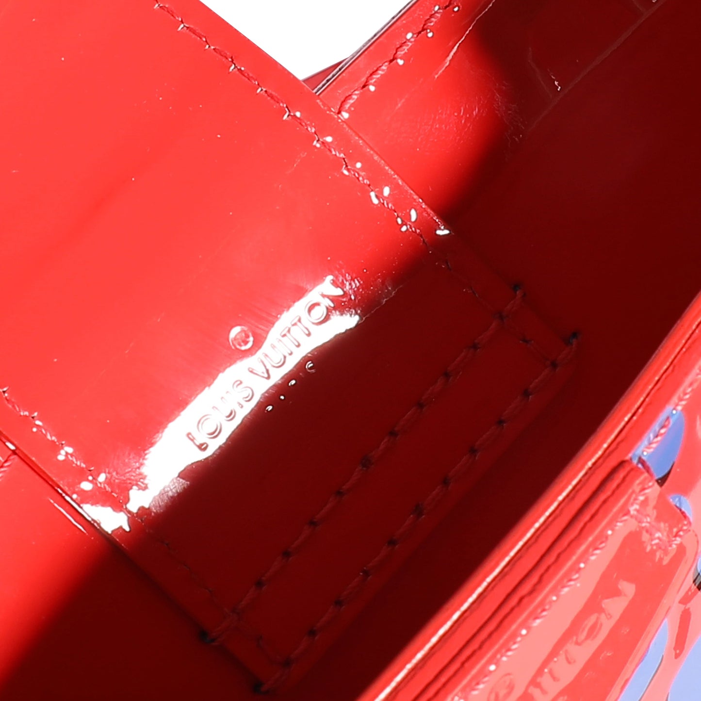 Louis Vuitton Louis Vuitton Limited Edition Red & Blue Vernis Jungle Dots Tote