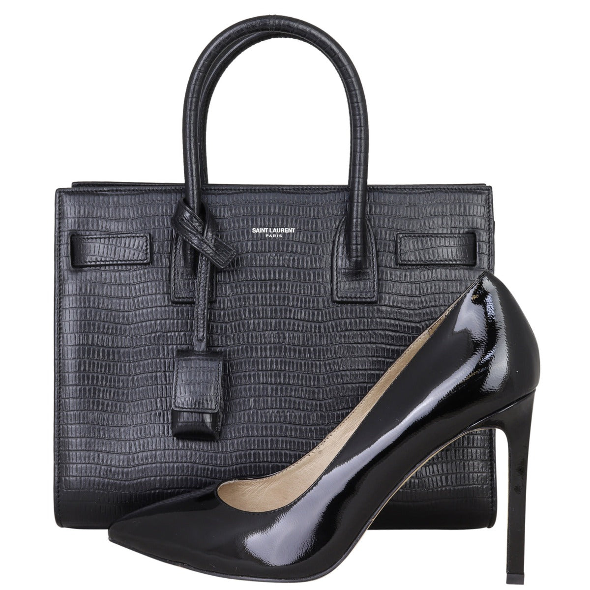 Saint Laurent Sac de Jour Baby Lizard Embossed