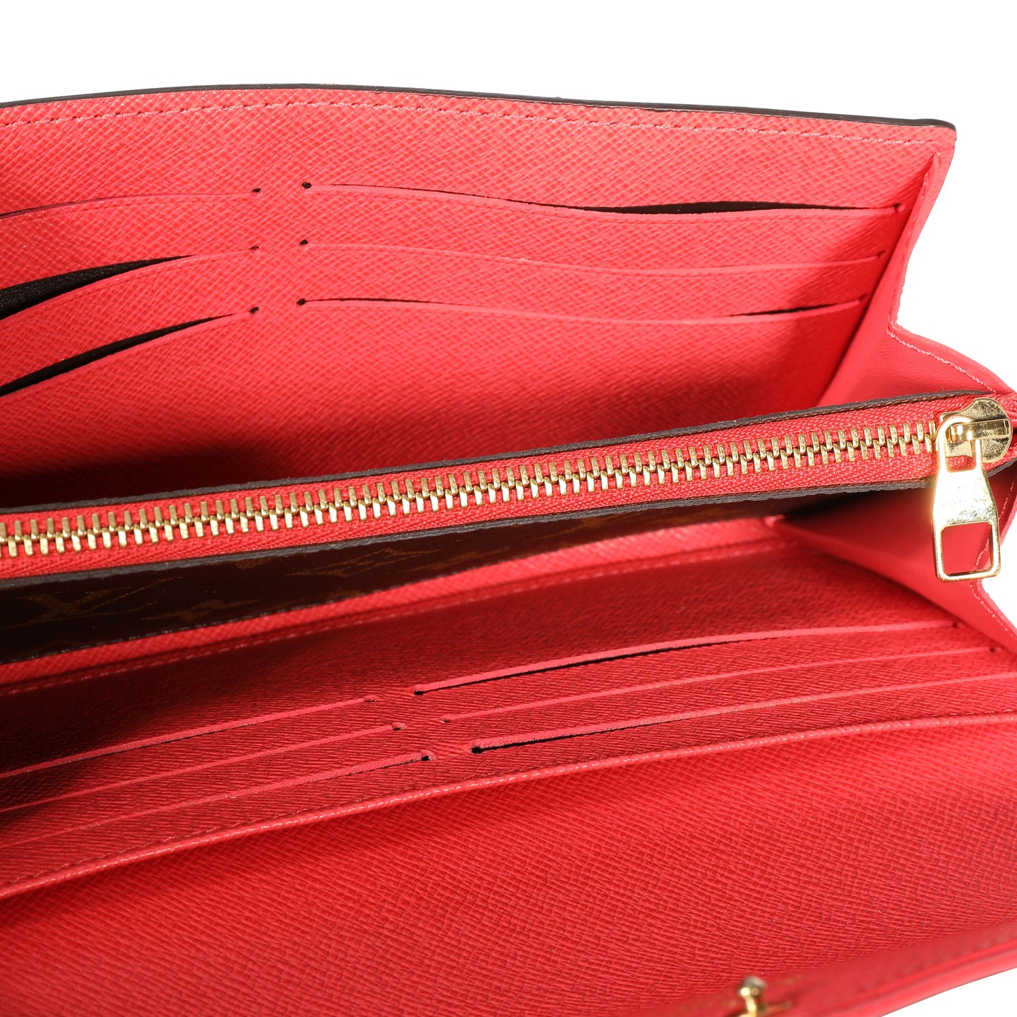 Louis Vuitton Louis Vuitton Poppy Leather & Monogram Canvas  Retiro Sarah Wallet