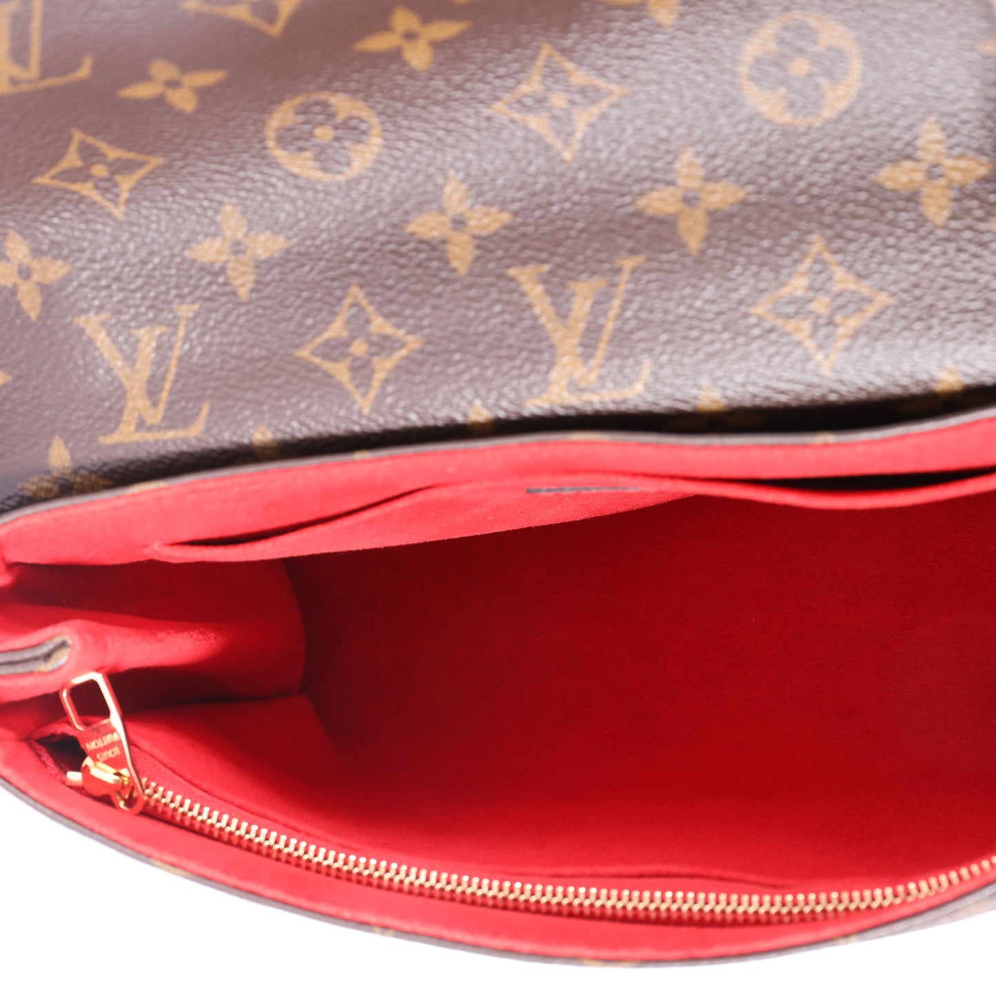 Louis Vuitton Louis Vuitton Monogram Canvas & Cerise Leather Saint-Placide Bag