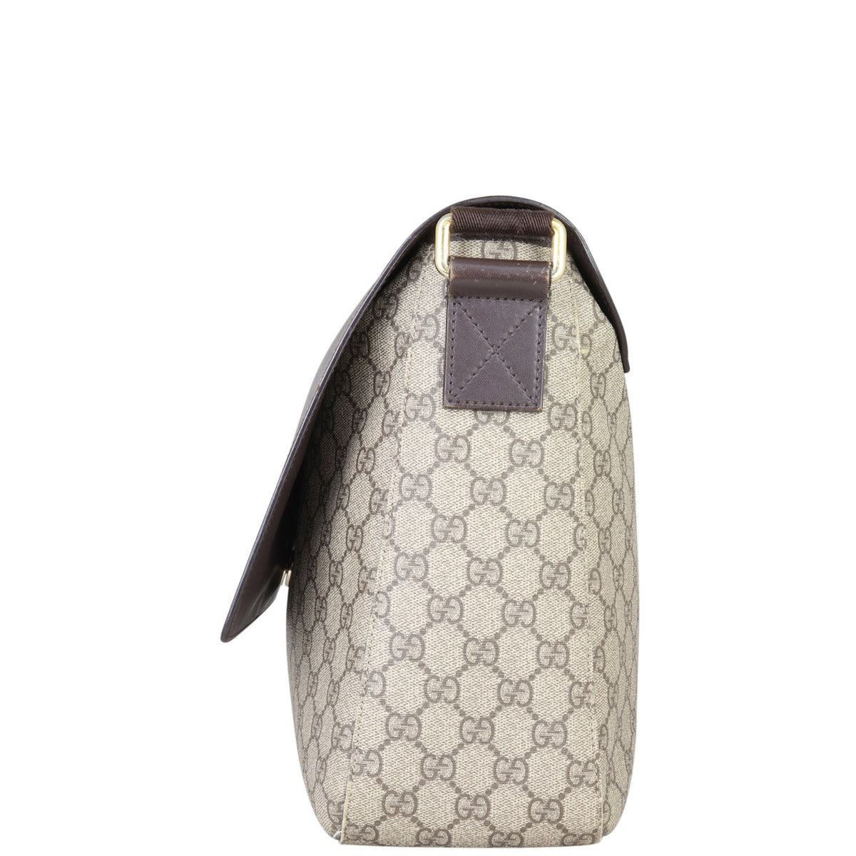 Gucci GG Supreme Leather Flap Messenger