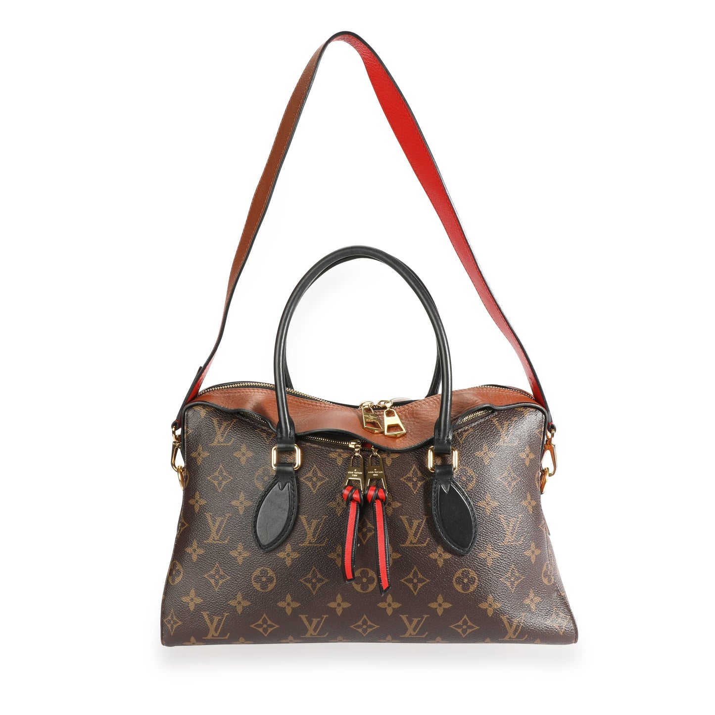 Louis Vuitton Louis Vuitton Monogram Canvas & Caramel Leather Tuileries Satchel