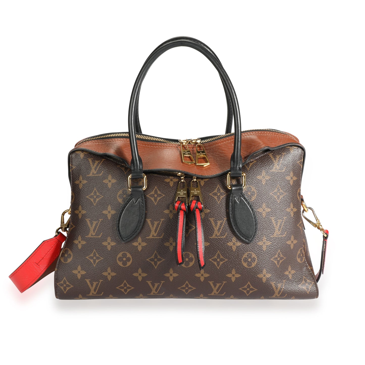 Louis Vuitton Louis Vuitton Monogram Canvas & Caramel Leather Tuileries Satchel
