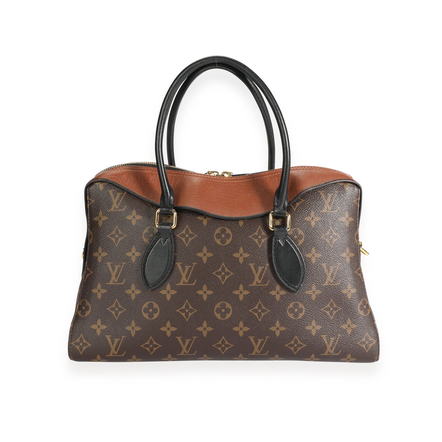 Louis Vuitton Louis Vuitton Monogram Canvas & Caramel Leather Tuileries Satchel