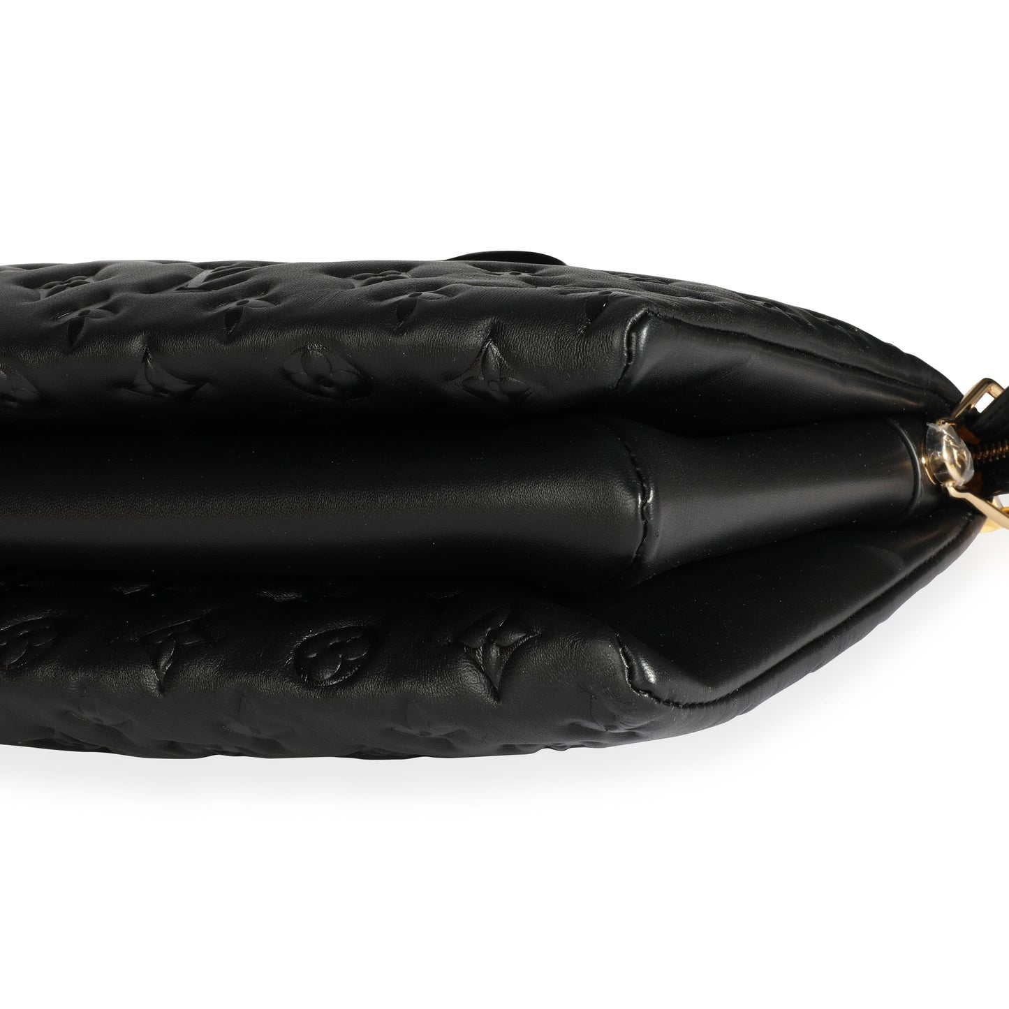 Louis Vuitton Louis Vuitton Black Monogram Embossed Lambskin Coussin MM