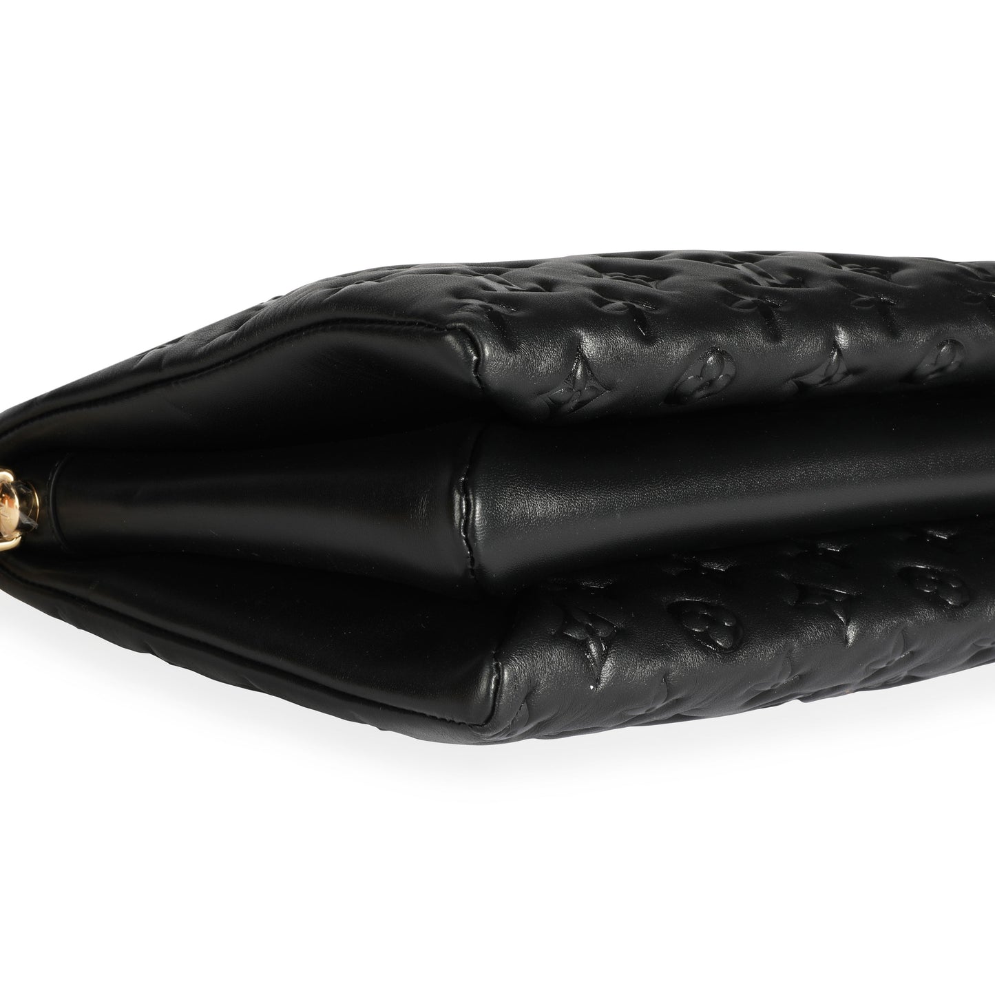 Louis Vuitton Louis Vuitton Black Monogram Embossed Lambskin Coussin MM
