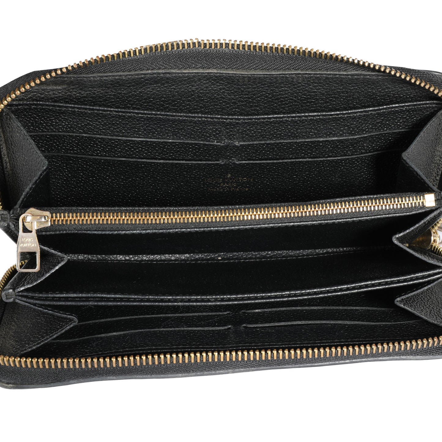 Louis Vuitton Louis Vuitton Black Monogram Empreinte Leather Zippy Wallet