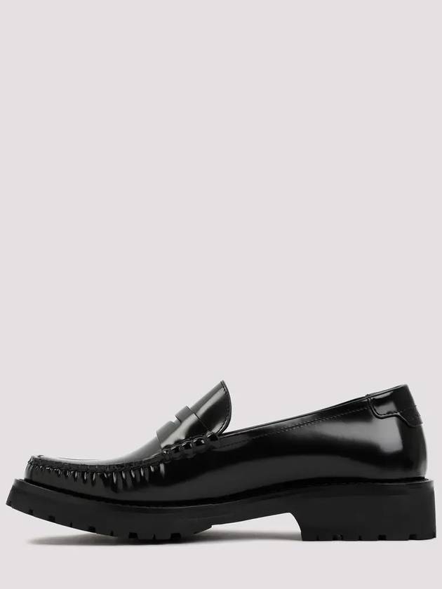 Luxury Saint Laurent Trending 2025 Women's Chunky Penny Slippers Smooth Leather Loafers Black