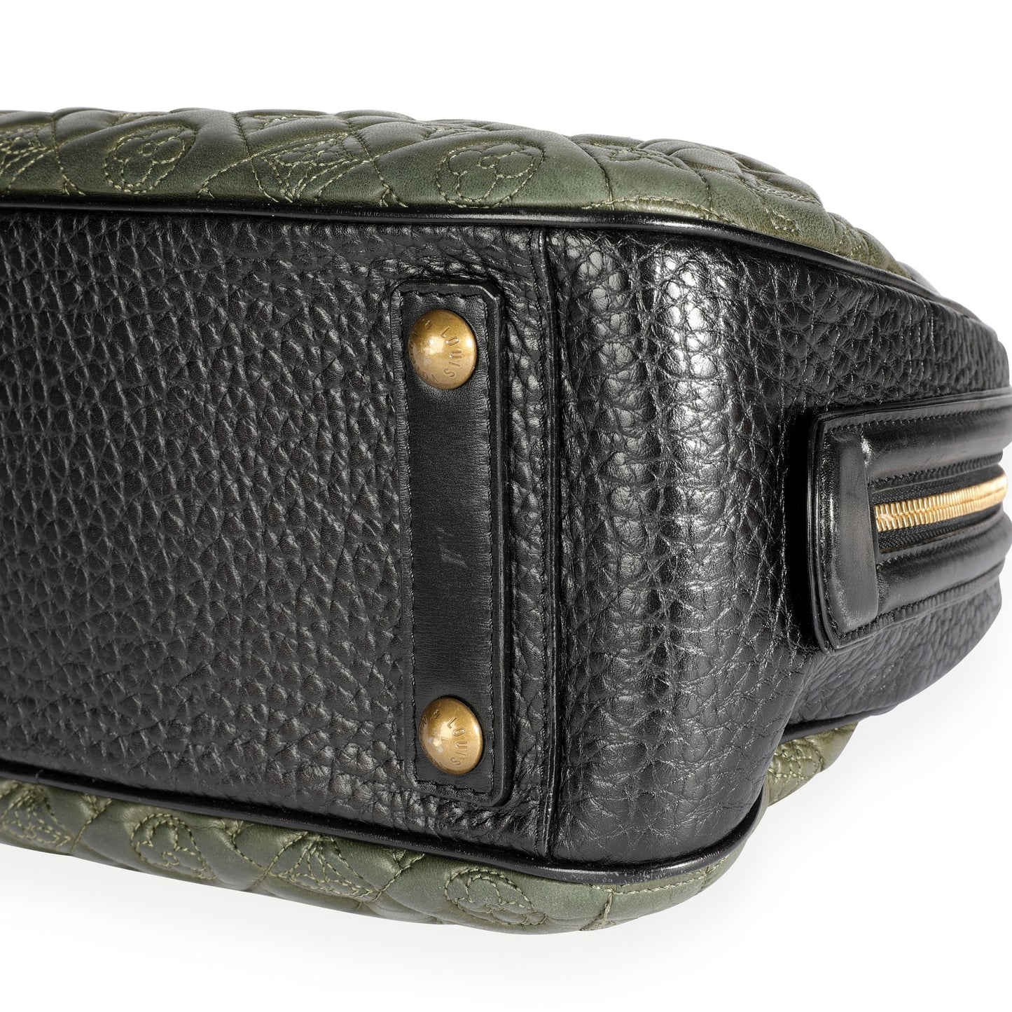Louis Vuitton Louis Vuitton Olive Monogram Quilted Lambskin & Black Pebbled Leather Mizi Vienn
