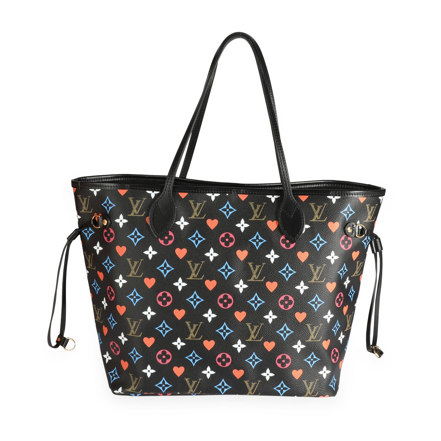 Louis Vuitton Louis Vuitton Black Multicolor Game On Monogram Canvas Neverfull MM