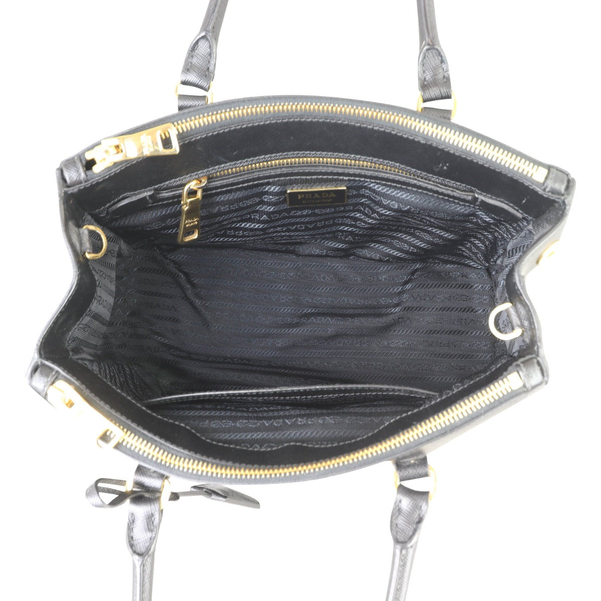 Prada Saffiano Lux Galleria Double Zip Tote Small